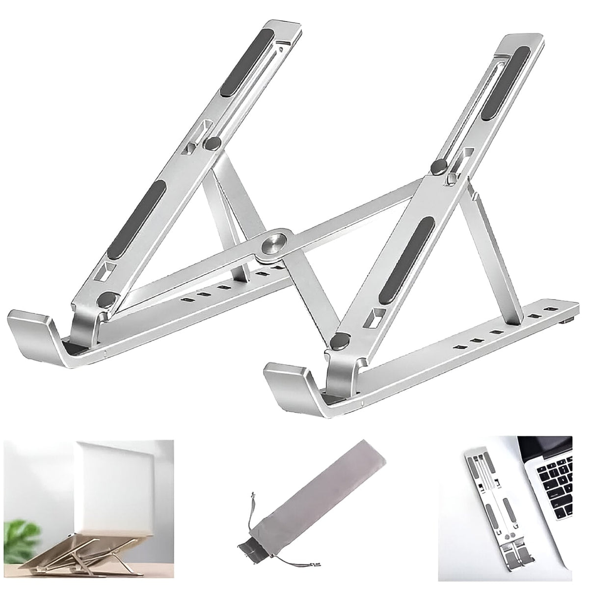 Foldable Height Adjustable Laptop Stand by Wiregenix