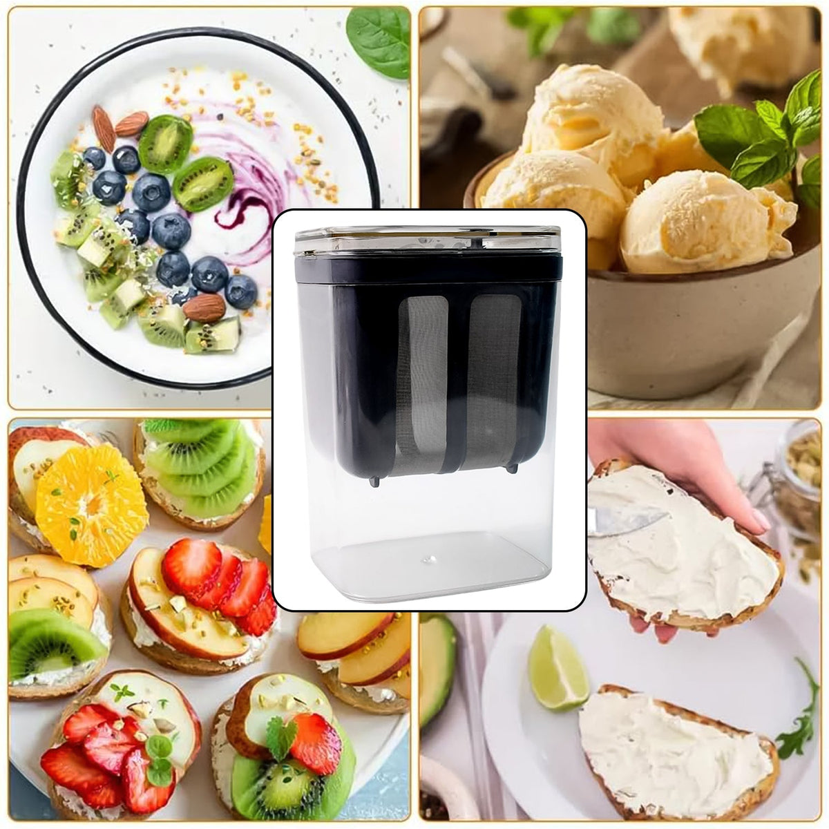 Yogurt strainer components