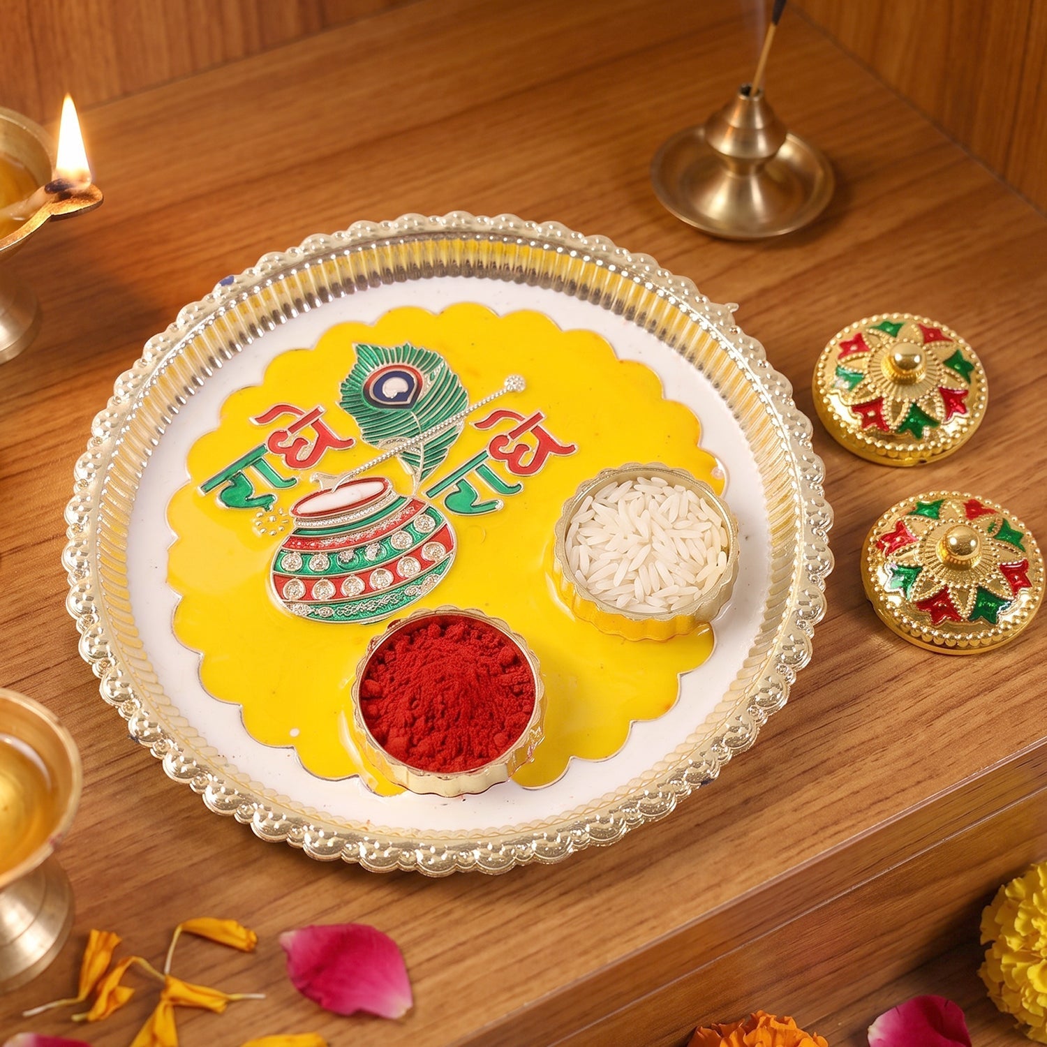 Thali kumkum haldi holders