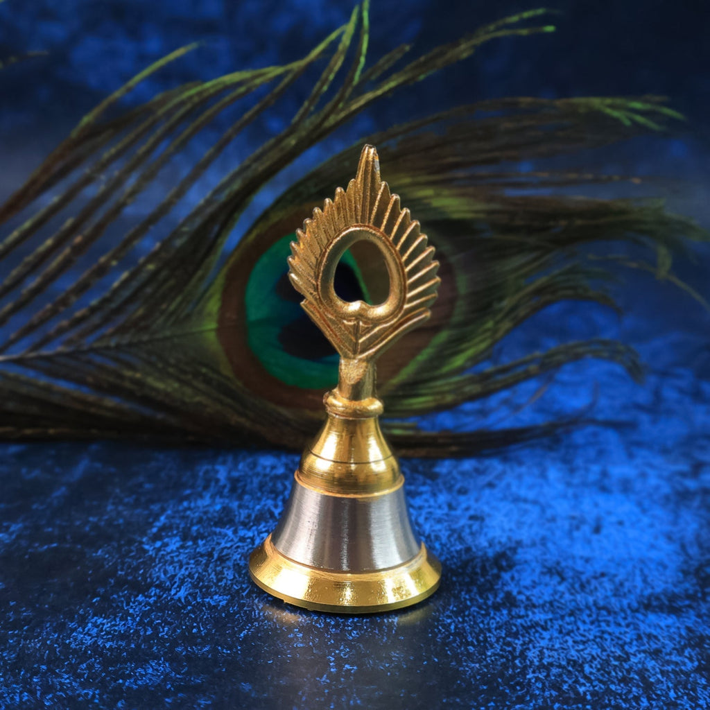 Spiritual brass and steel mandir ghanti for worship
