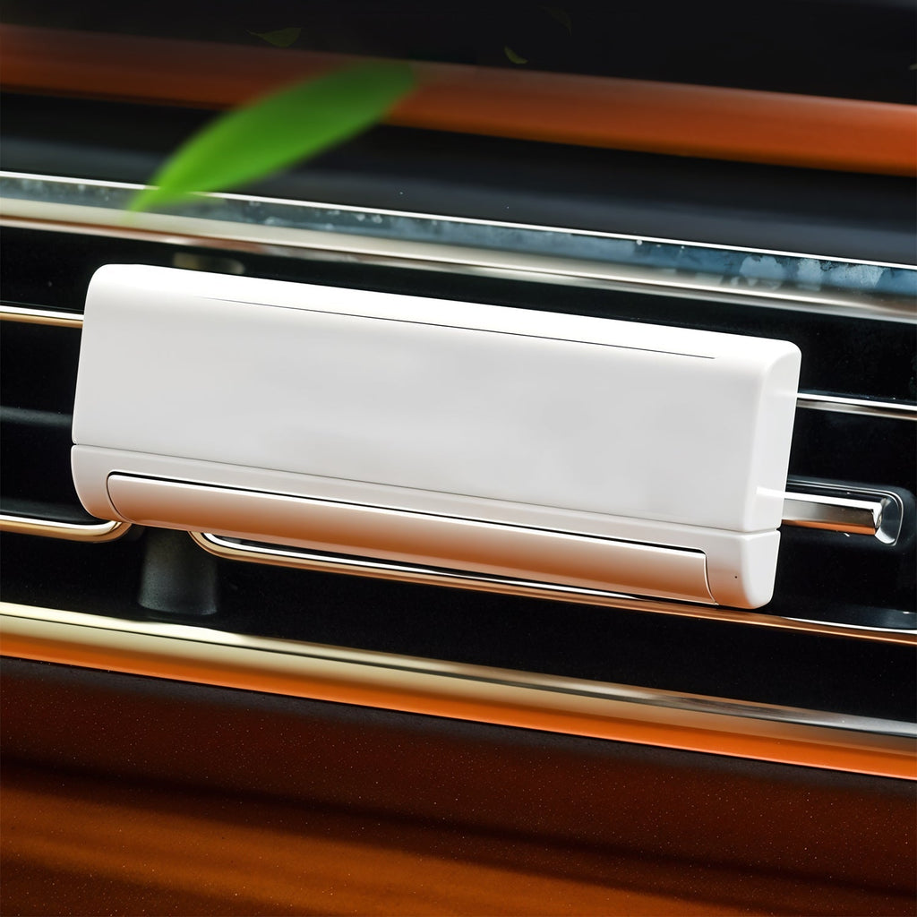 Car interior with solar air freshener providing fragrance