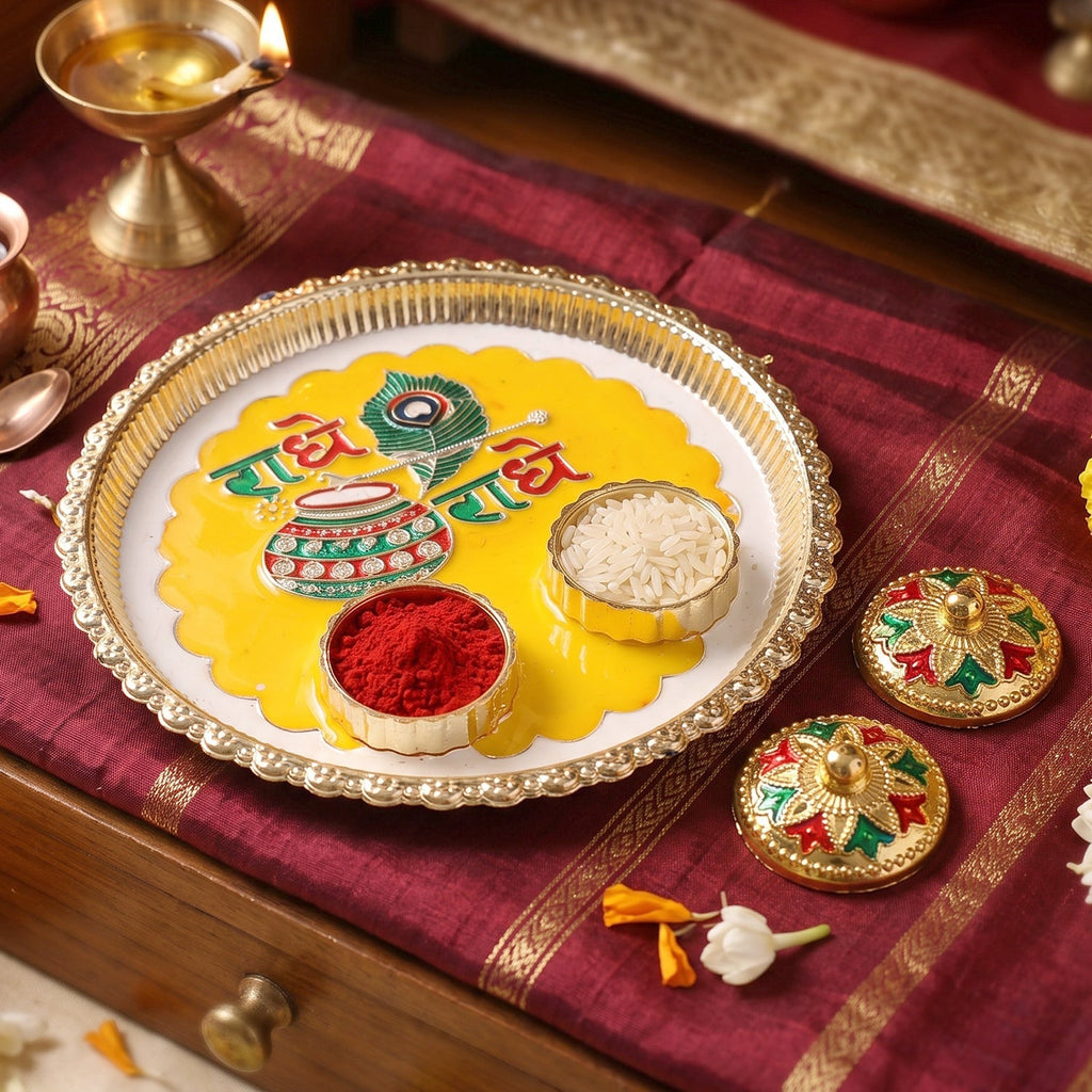Traditional thali design detail