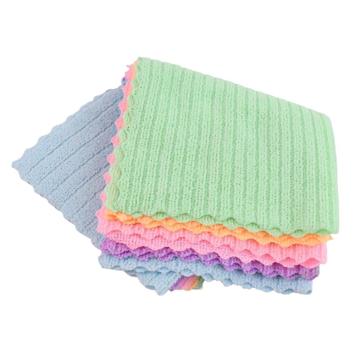 Soft coral fleece microfiber cleaning cloth material