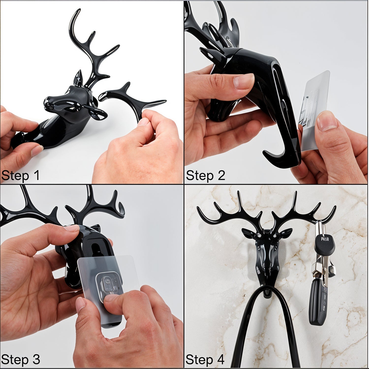 DeoDap Deer Head Self Adhesive Wall Hook - packaging