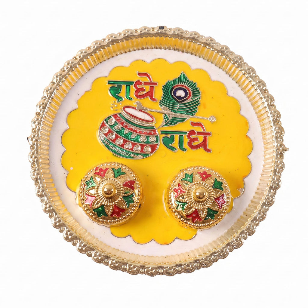 Pooja thali compartments detail