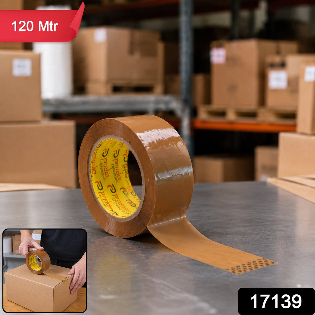 Brown Cello Tape For Box Sealing Packing And Shipping Use (120 Mtr)