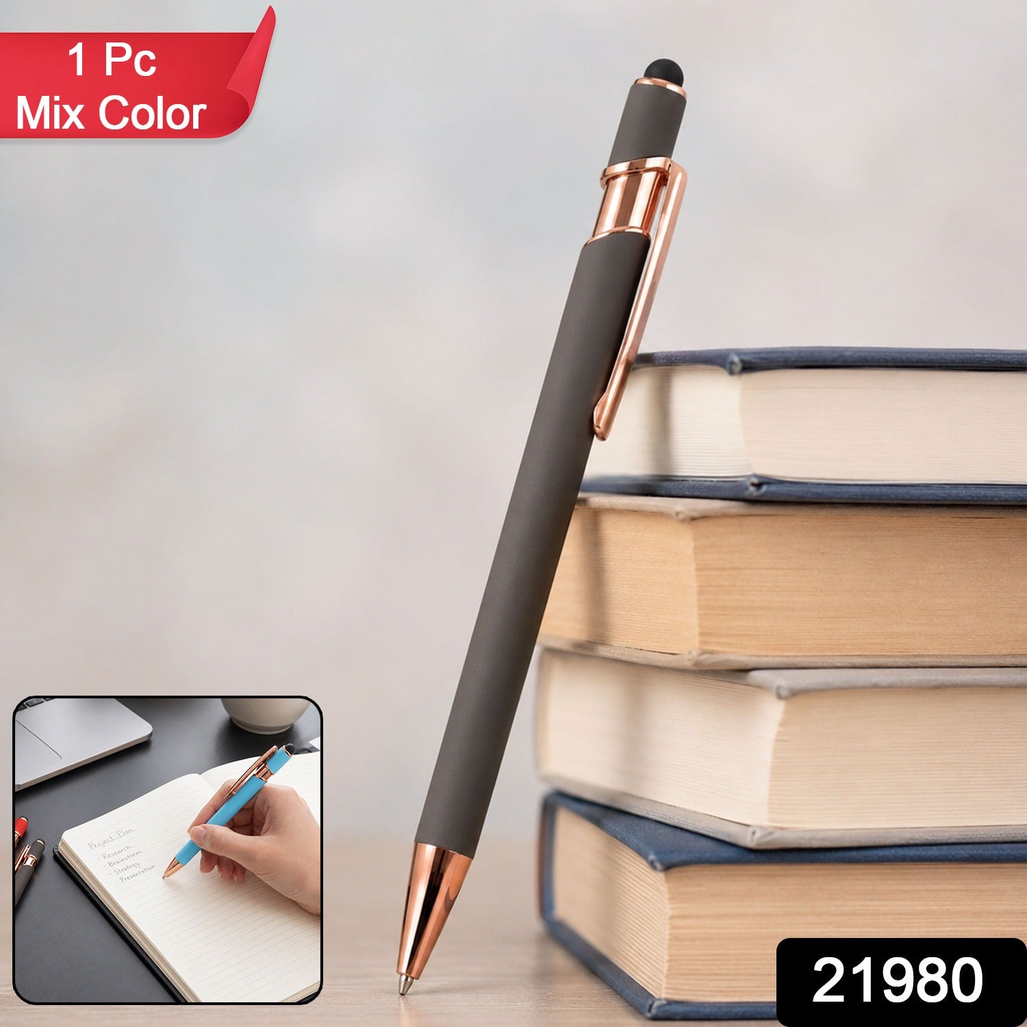 Mix Color Writing Ball Pen Smooth Ballpoint Pen For School Office Home (1 Pc)