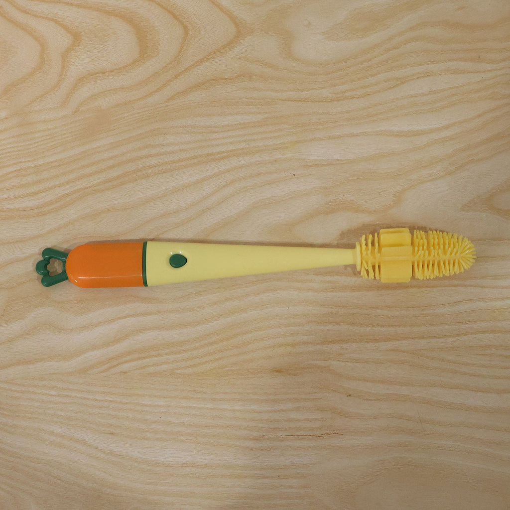 4 In 1 Silicone Bottle Cleaning Brush With Nipple Brush Long Handle (1 Pc)