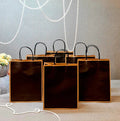 Large Size Black(27 X 32 X 11 cm) Paper Bags With Handle Gift Paper bag, Carry Bags, gift For Valentine Gifting, marriage Return Gifts, Birthday, Wedding, Party, Season's Greetings - Image 1