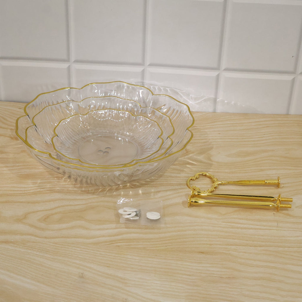 Live photo of three layer snack serving rack