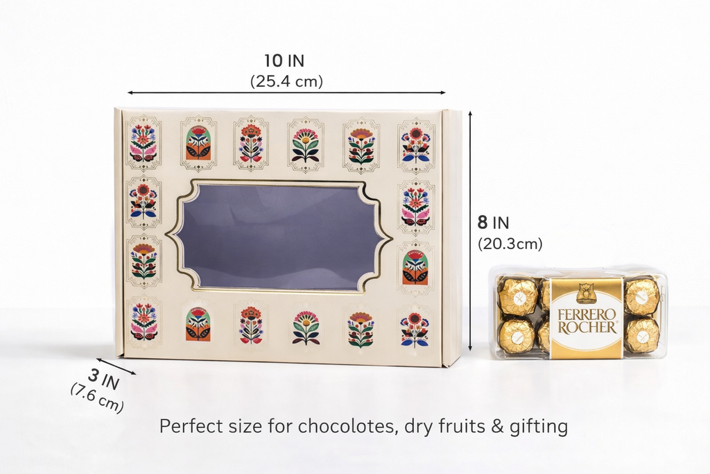White Gift Hamper Box with Paper Bag Style Cover – Premium Packaging for Gifting & Hampers - Image 3