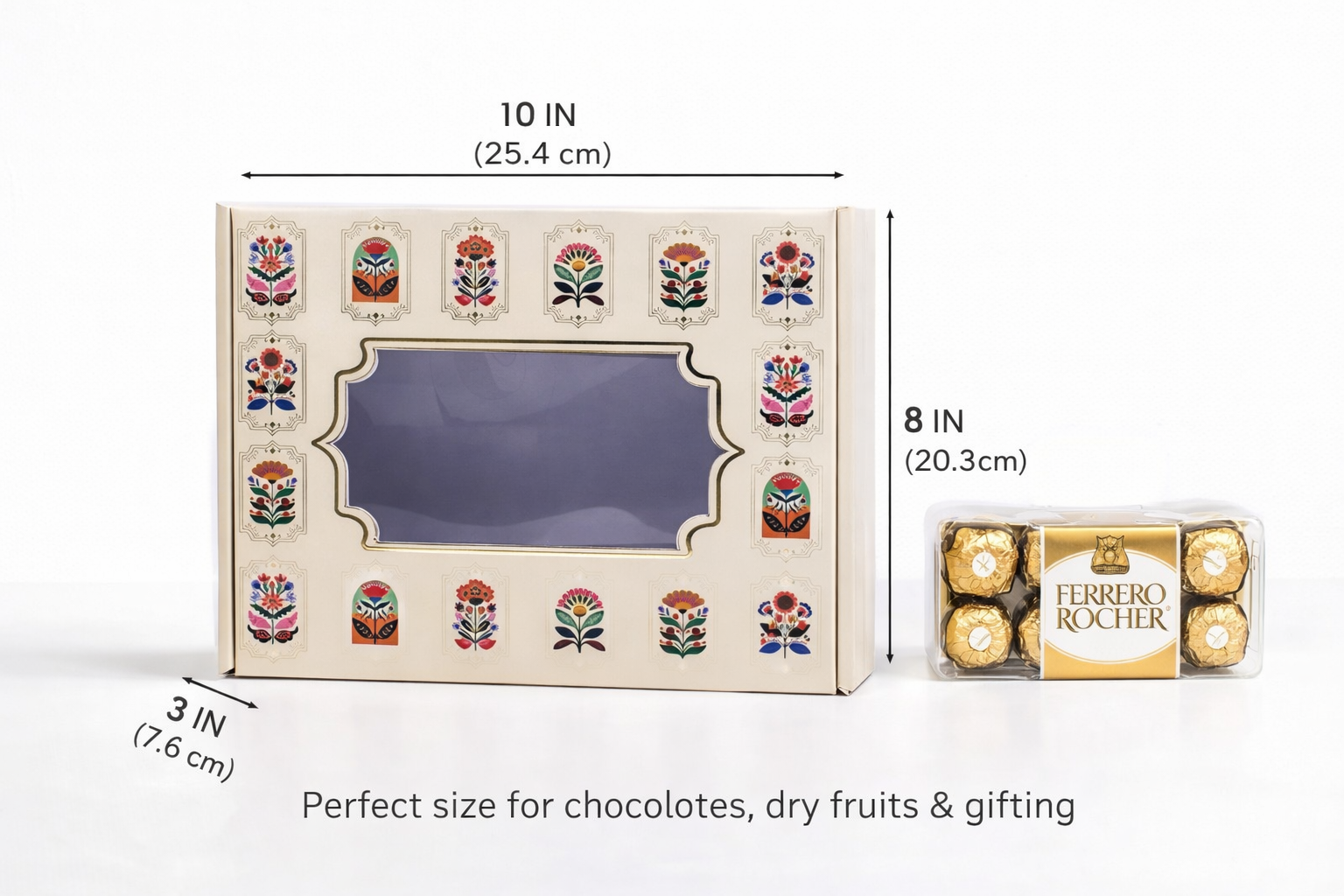 White Gift Hamper Box with Paper Bag Style Cover – Premium Packaging for Gifting & Hampers - Image 3