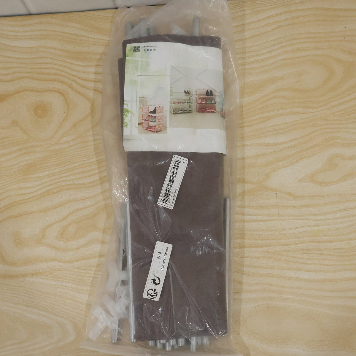 Modular fabric shoe rack plastic pack live photo