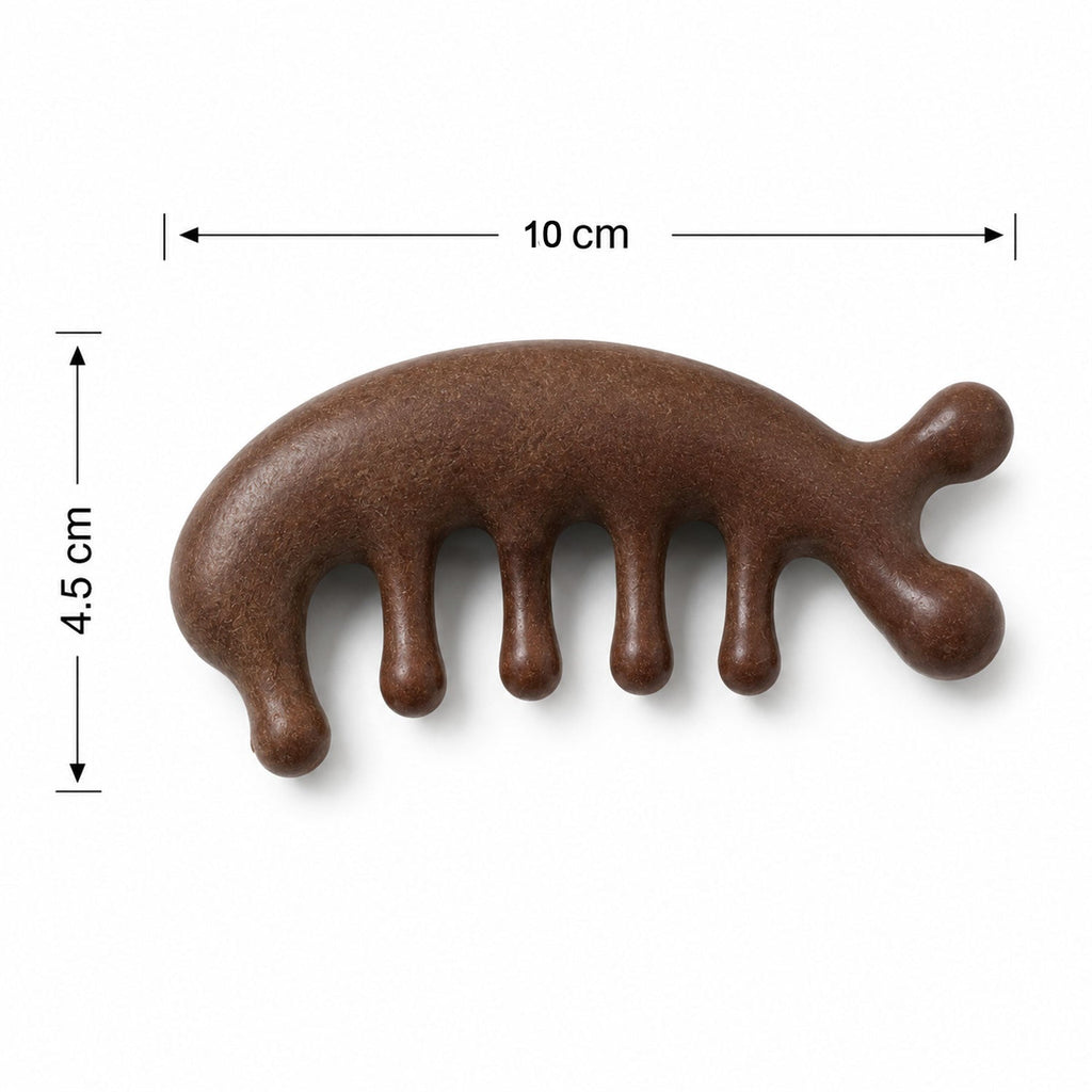 Wooden Scalp Head Massager Comb Manual Acupressure Hair Relaxer (1 Pc)