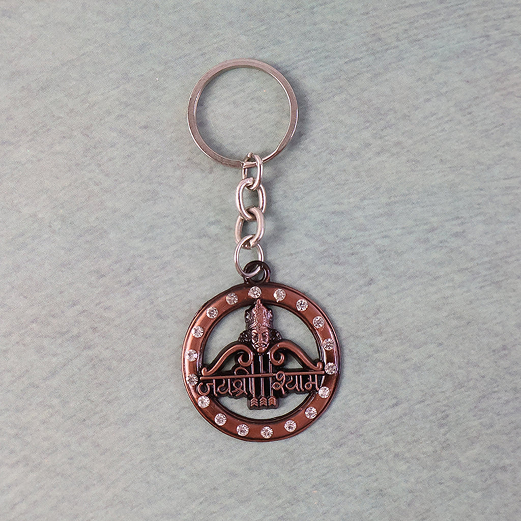 Decorative Metal Jai Shree Shyam Keychain (1 Pc)