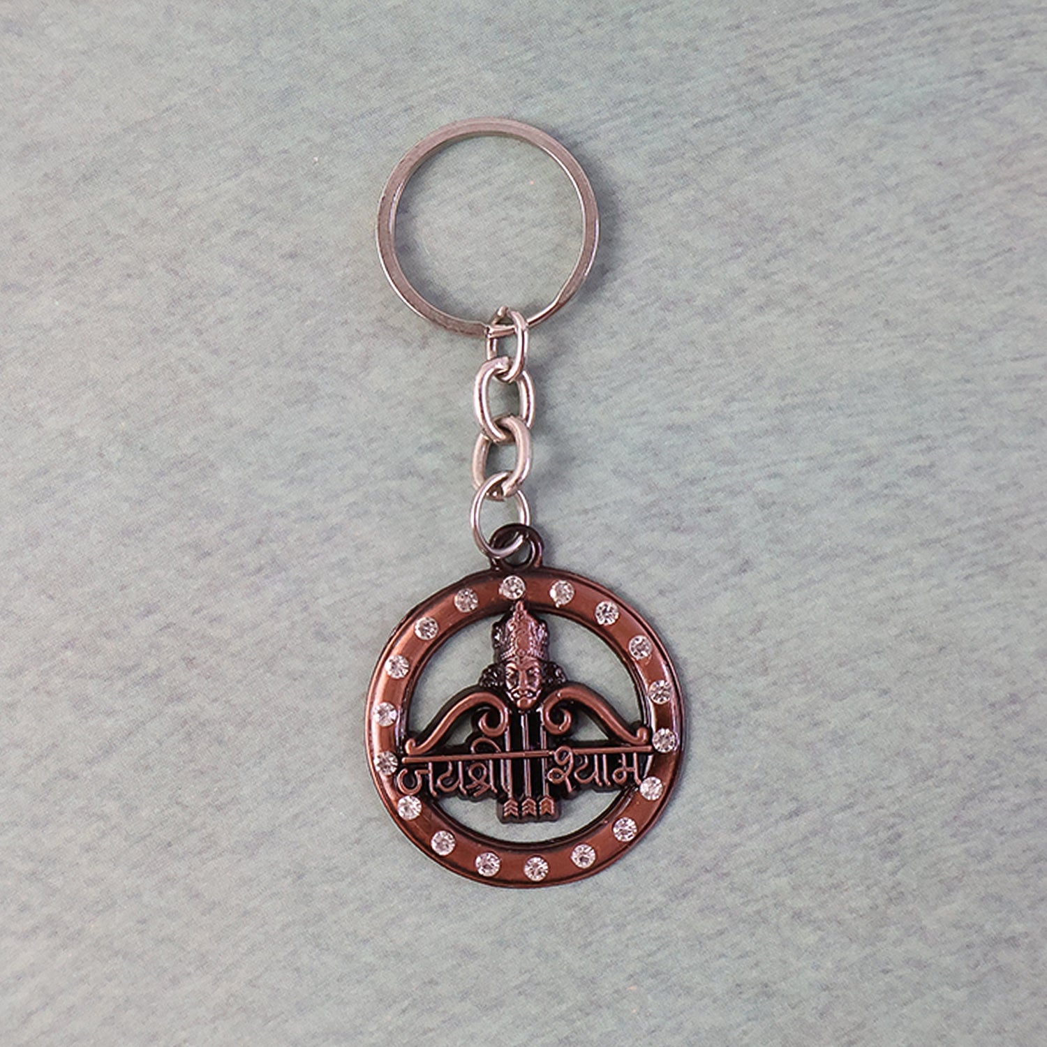 Decorative Metal Jai Shree Shyam Keychain (1 Pc)