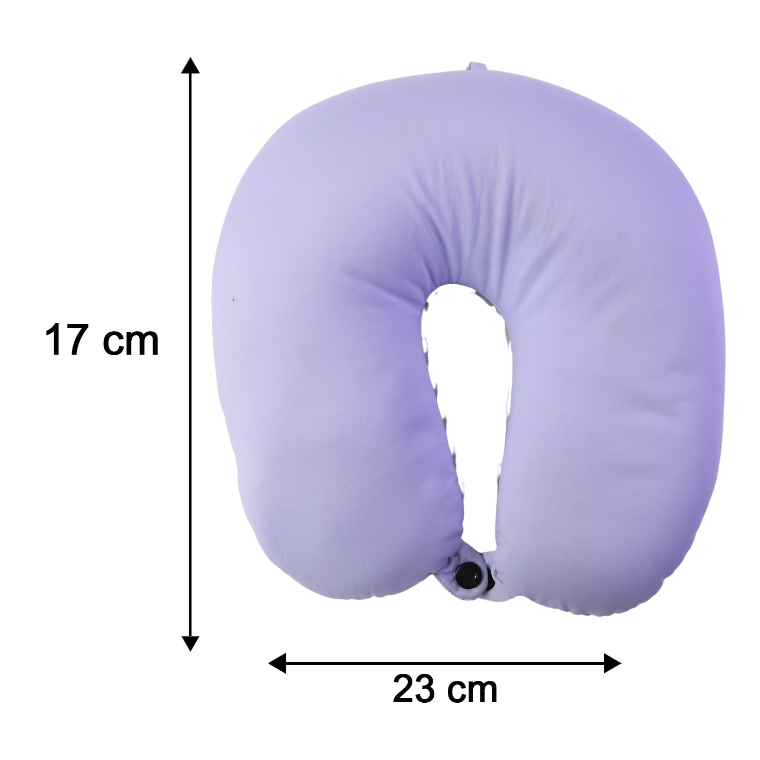 U-shaped Travel Neck Pillow Soft Comfortable Support Pillow With Snap Button (1 Pc)