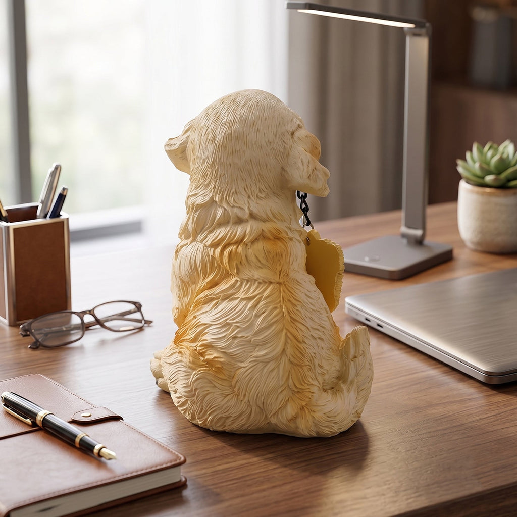 Cute Welcome Dog Statue Decorative Showpiece Resin Figurine For Home Decor (1 Pc)