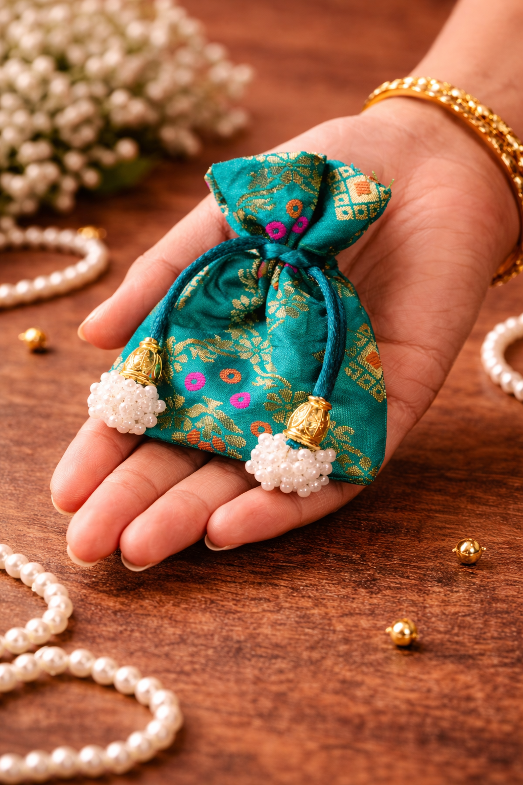 Small mini Jute Potli Bags Coin Pouch for Marriage, Return, Birthday Gifting | Handmade Bags for functions, Rakhi,Raksha bandhan,Gifts Packing, jewellery, Sweets, Dry fruits, chocolate, Party. - Image 2