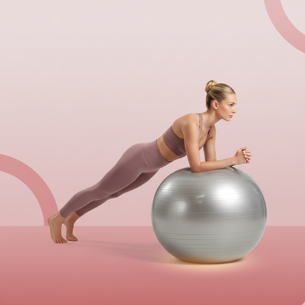 75CM stability gym ball deflated with foot pump ready for inflation