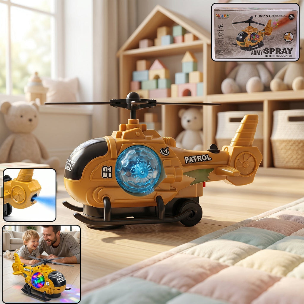 Military spray helicopter toy kids