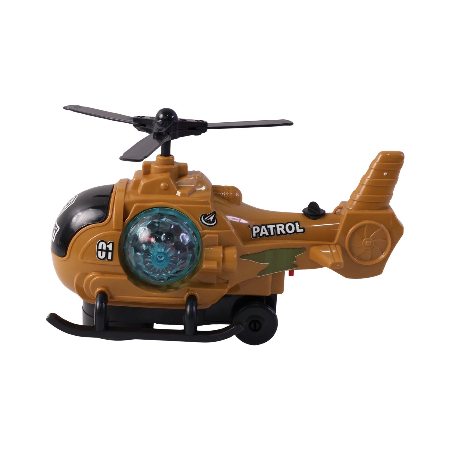 Helicopter toy mist spray effect