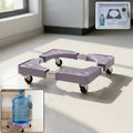 Adjustable washing machine stand with wheels