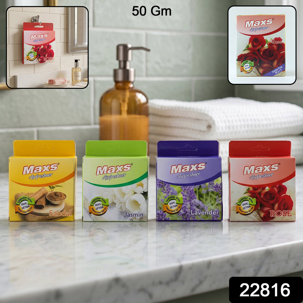 Maxs Air Freshener Fragrance Blocks Pack 4 (50 Gm Each)