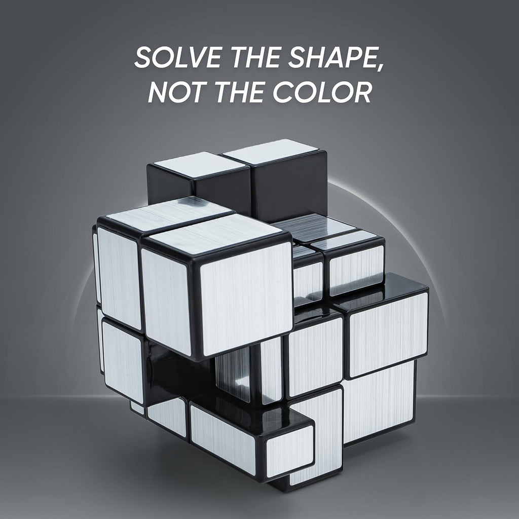 Mirror Cube  3x3 Puzzle Cube With Reflective Silver Surfaces