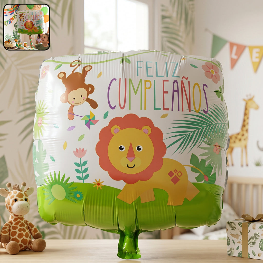 Jungle Theme Lion Birthday Foil Balloon (1 Pc)