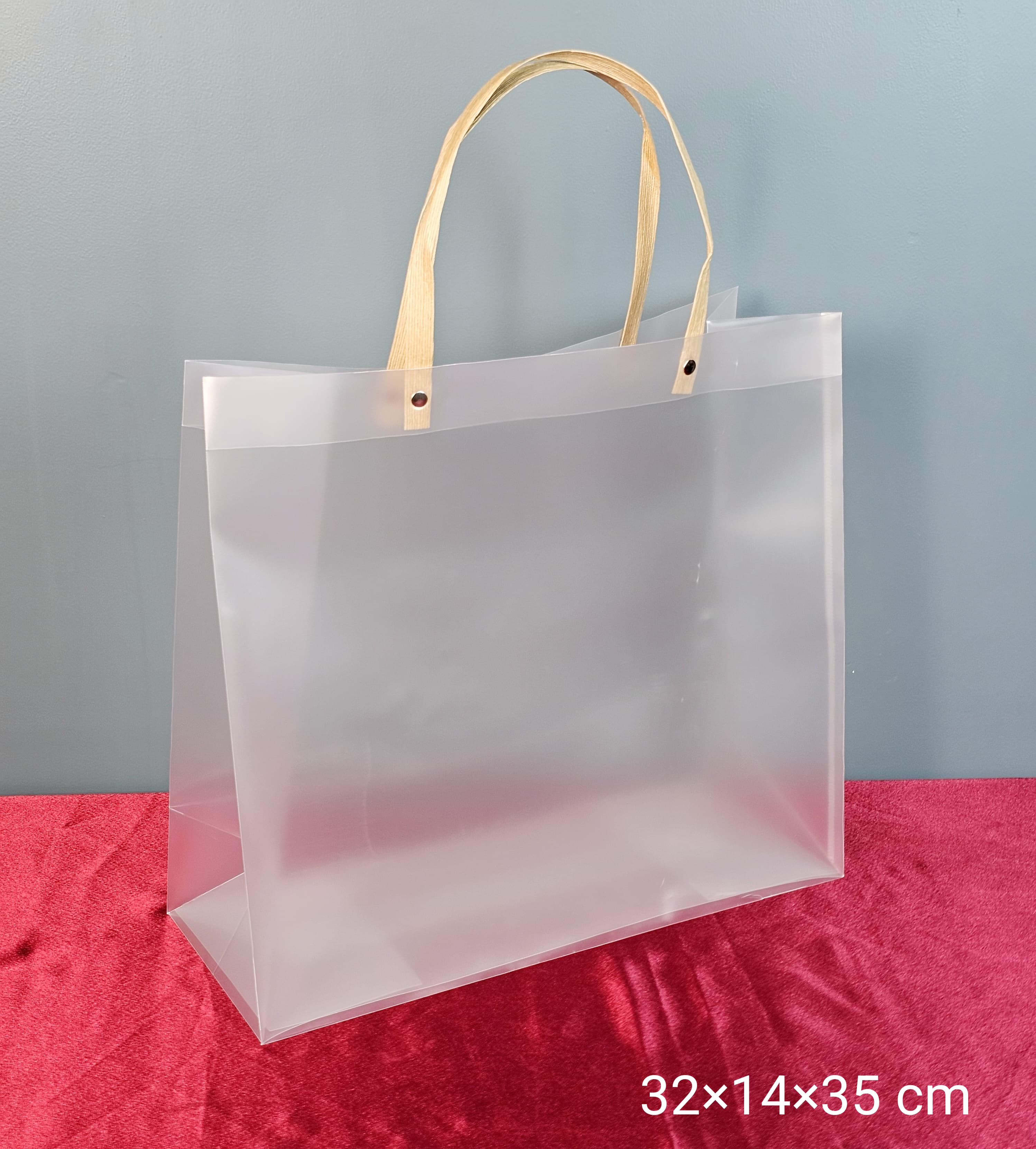 Large Size (35 X 14 X 32 CM) Translucent Bags Goodie Bags With Handle Gift bag, hamper bag, Carry Bags, shopping gift bag, gift for Gifting, Presents, Return Gifts, Birthday, Party, Festivals - Image 4