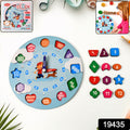 Aditi Wooden Educational Learning Clock Toy With Movable Hands