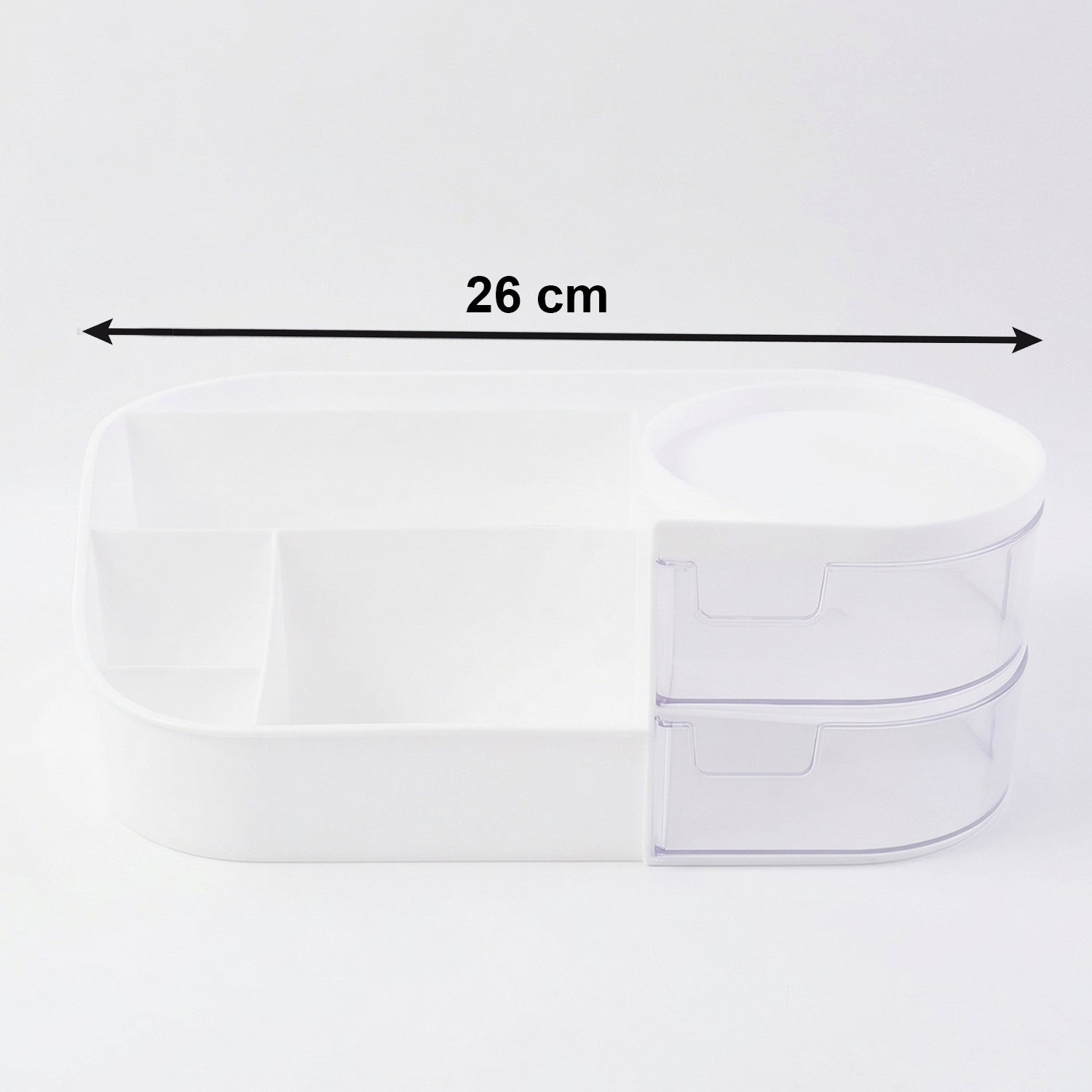 Multipurpose Cosmetic Makeup Organizer Storage Box (1 Pc White Color)
