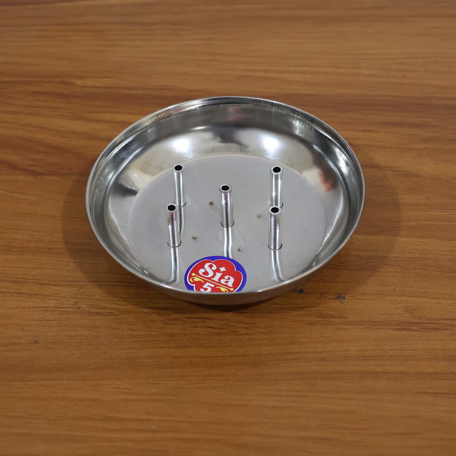 Stainless Steel Lotus Agarbatti Stand With Triple Stick Holder (1 Pc)