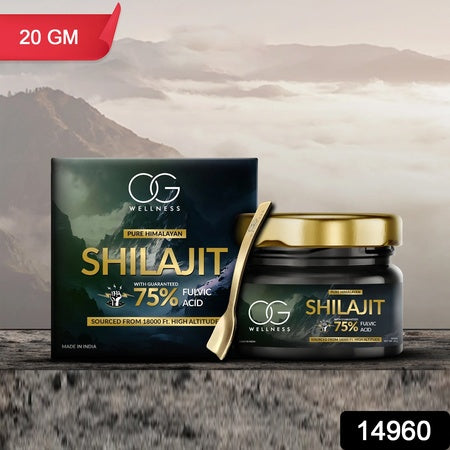 Og Wellness Pure Himalayan Shilajit Resin (20 Gm  1 Pc)