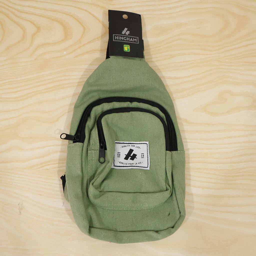 Multi Pocket Sling Crossbody Bag Compact Canvas Chest Bag With Strap (1 Pc)