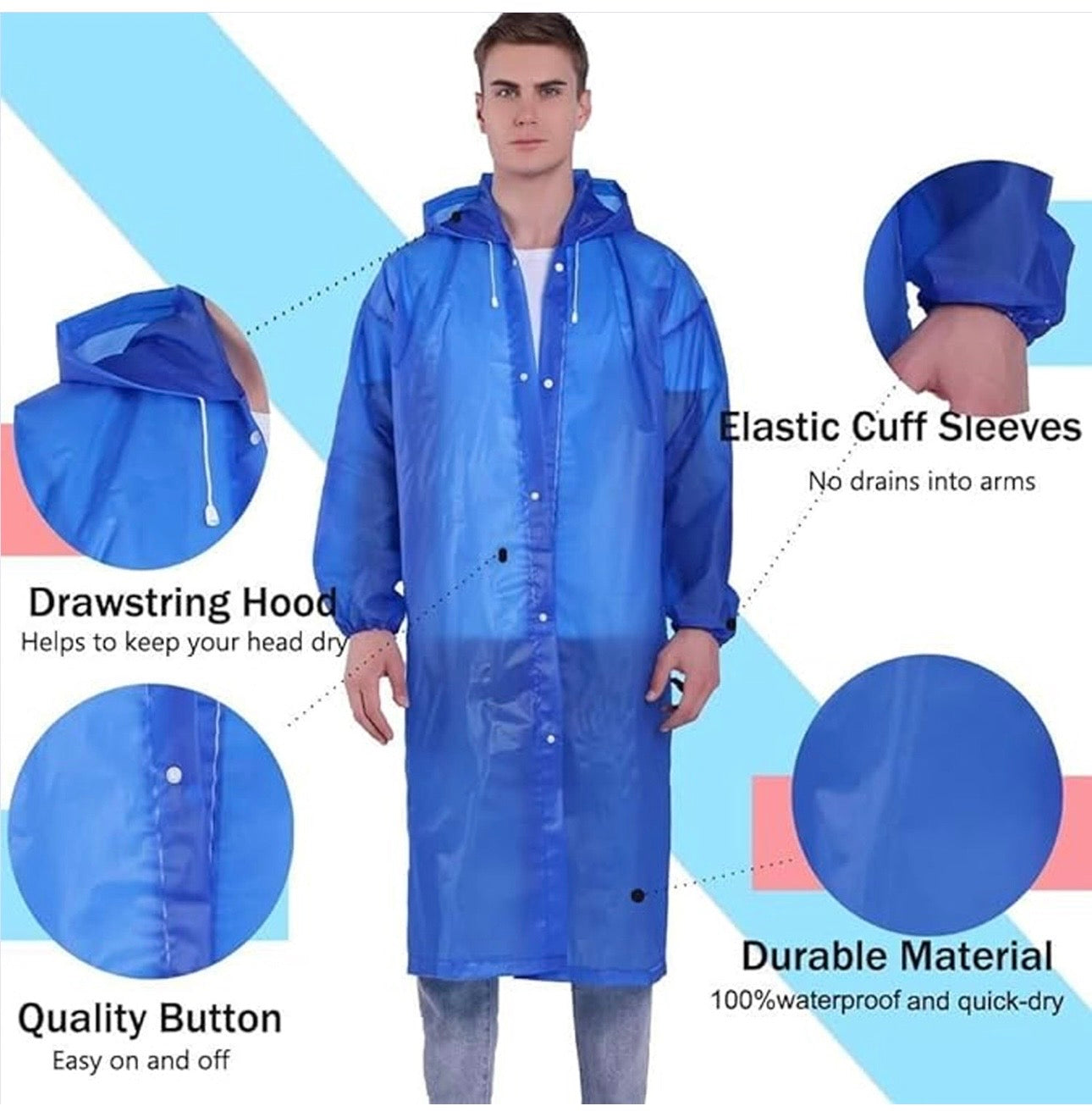 6488 Mix Size Portable Student Rain Coat Kids Girls  Boys Outdoor Traveling Eva Material Raincoatrain Wearrain Suit For Outdoor Accessory (1pc)