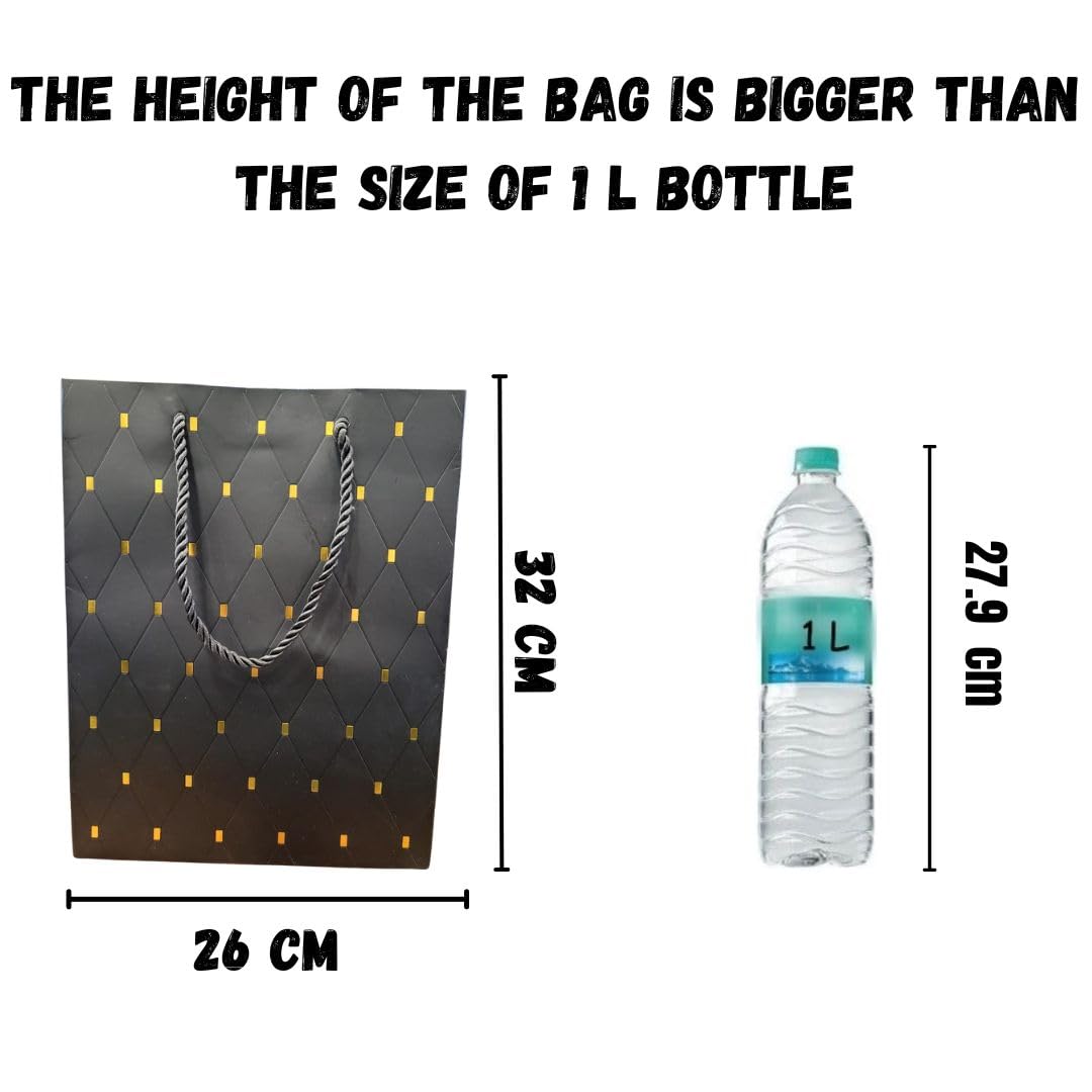 Large Paper Bag Goodie Bags With Handle Gift Paper bag, Carry Bags, gift For Valentine Gifting, marriage Return Gifts, Birthday, Wedding, Party, Season's Greetings(Mix Color) (Large) - Image 3