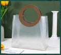 Medium Size( 22 x 11 x 21 cm) Translucent  Bags with Round Handle Gift Paper Bag, Carry Bags, Gift Bag, Gift for Birthday, Valentine, Marriage, Festivals, Season's Greetings and Events (Medium) (Brown) - Image 3