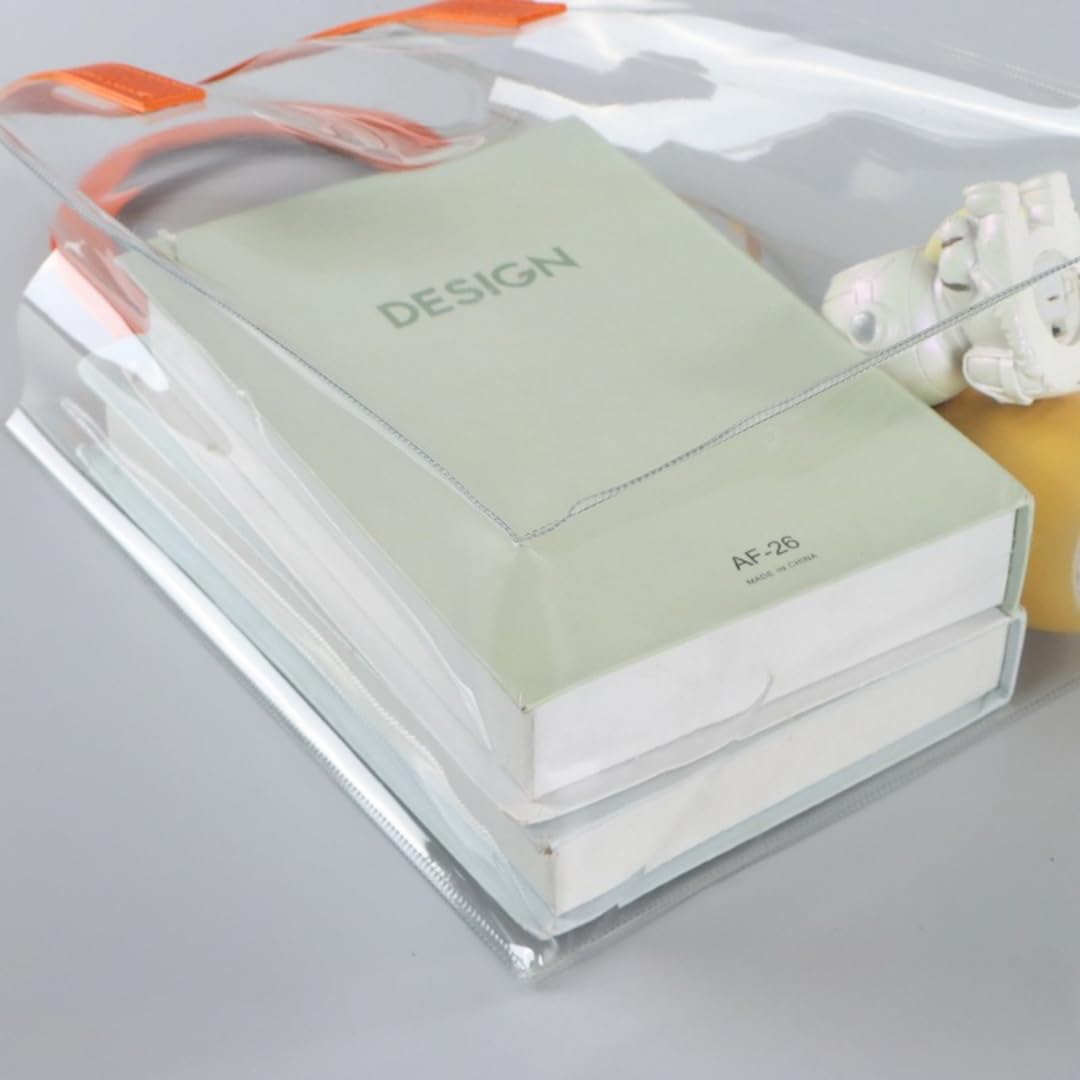 SMALL Transparent PVC Gift Bag with Handle |7x7.5x3.5 inch Premium Carry Bag for Hampers, Gifting & Packaging | Available in White, Maroon, Orange & Blue - Image 6