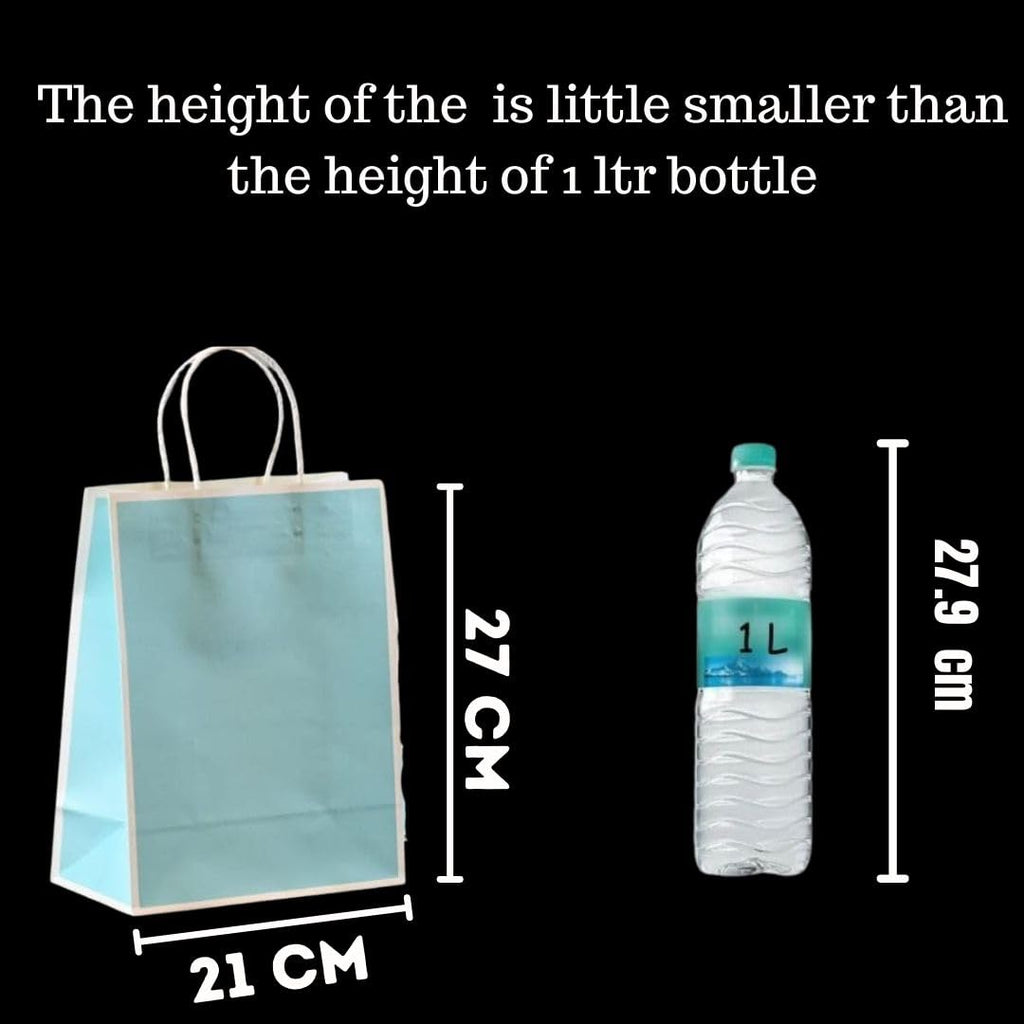 Medium Size (27 X21 X11 cm) Paper Bags With Handle Gift Paper bag, Carry Bags, gift For Valentine Gifting, marriage Return Gifts, Birthday, Wedding, Party, Season's Greetings - Image 6