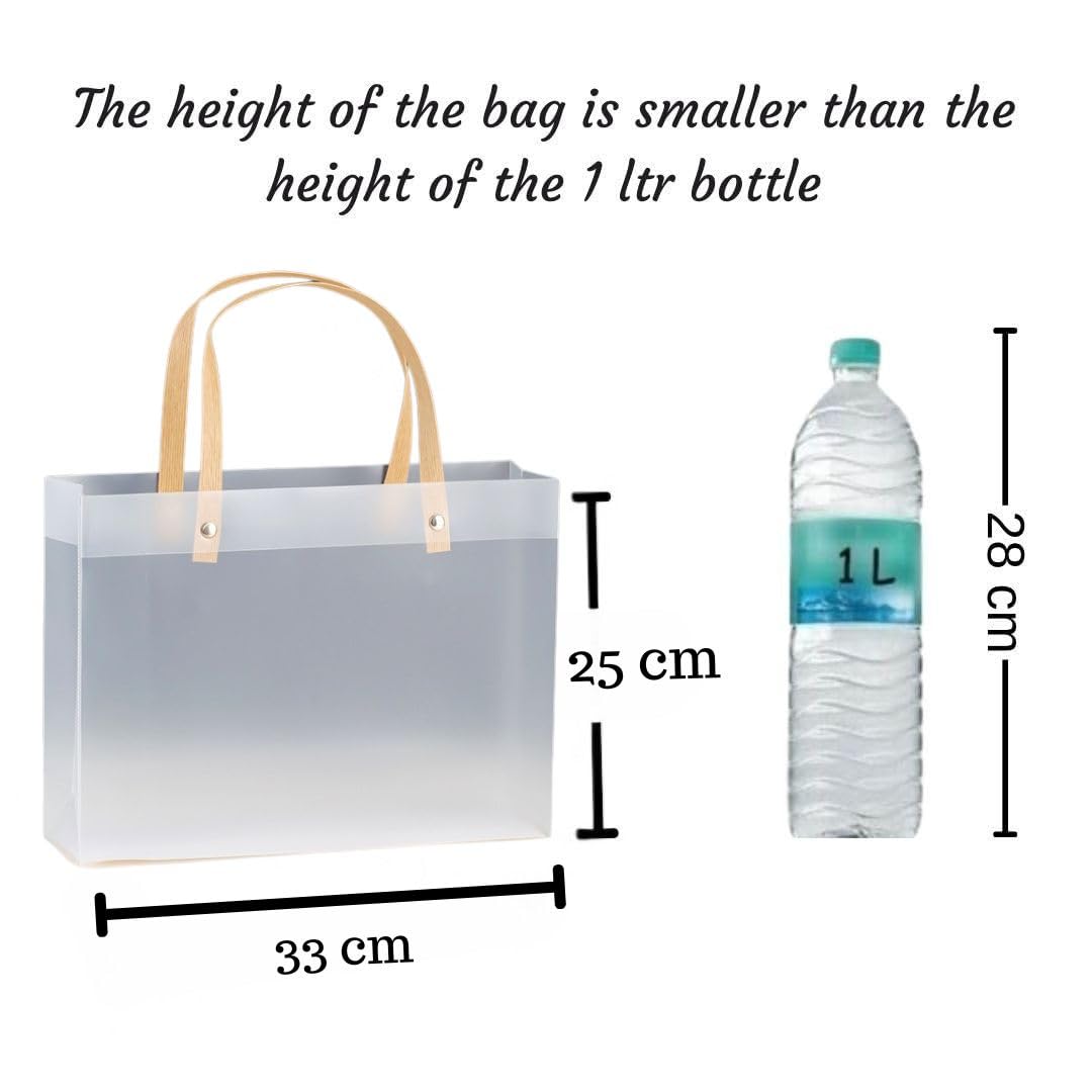 Big size (33 X 11 X 25 CM)Translucent Bags Goodie Bags With Handle Gift bag, hamper bag, Carry Bags, shopping gift bag, gift for Gifting, Presents, Return Gifts, Birthday, Party, Festivals (Big) - Image 8