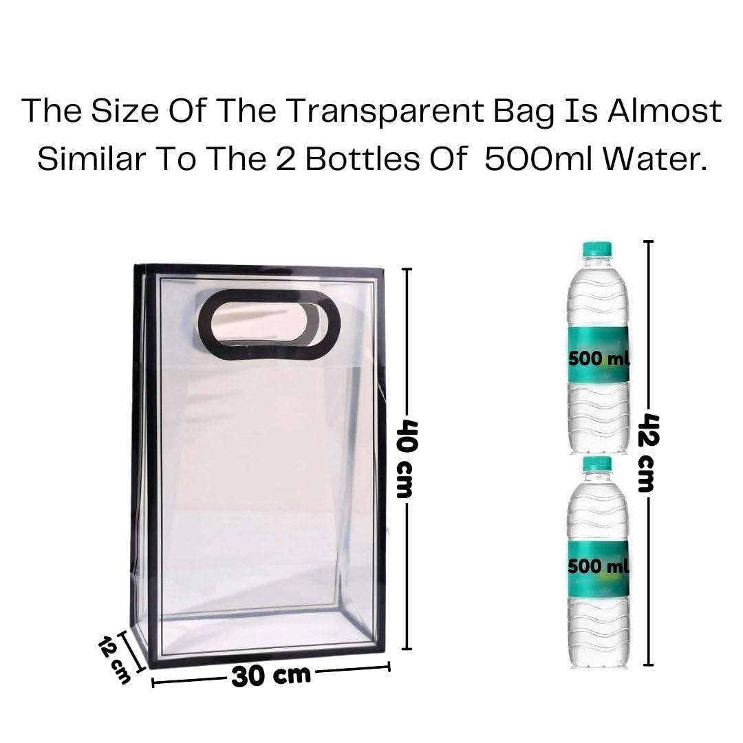 Big Size (30 X 12 X 40 CM) Transparent Bag Goodie Bags, Clear Gift Bag, Hamper Bag,Carry Bags,Shopping Gift Bag,Gifting,Presents,Return Gifts,Birthday,Festivals,Events - Image 3
