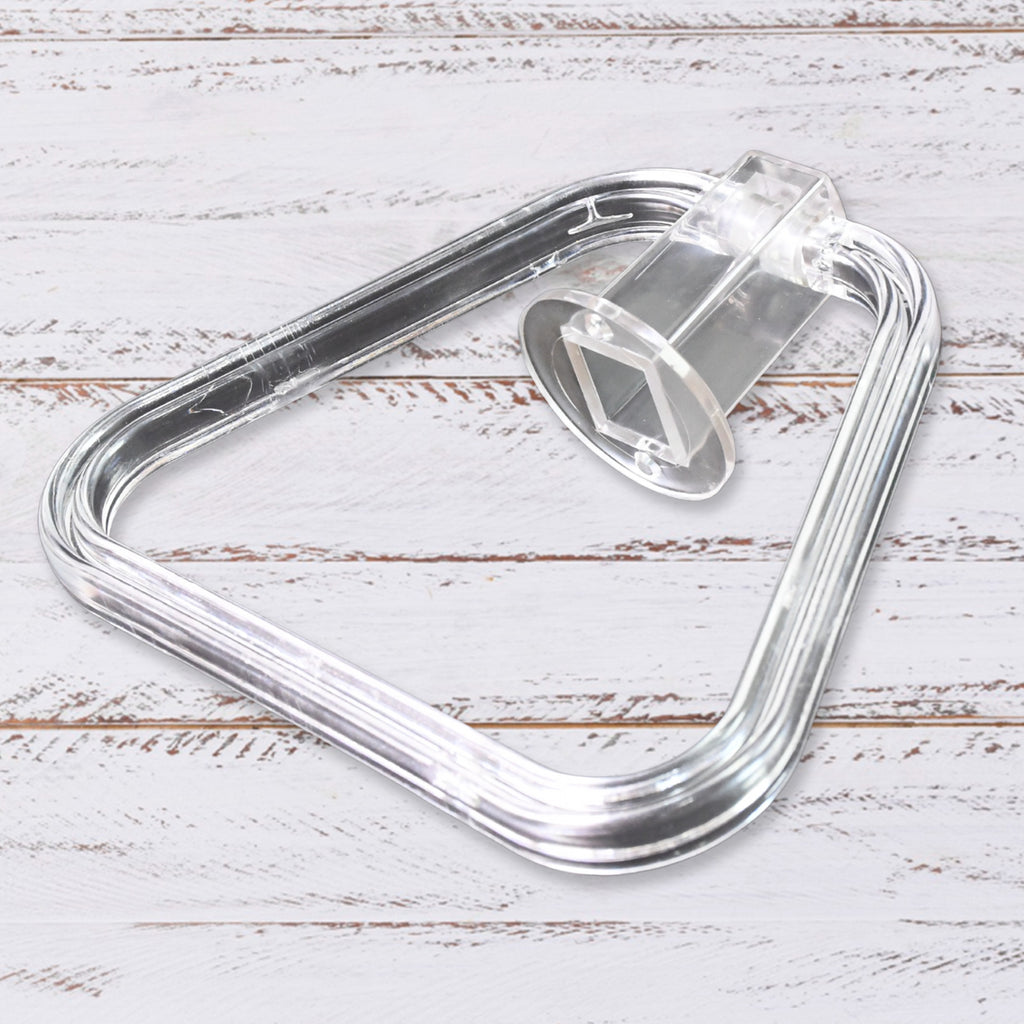 Unbreakable Abs Square Towel Ring Wall Mounted Stand  Holder (1 Pc)