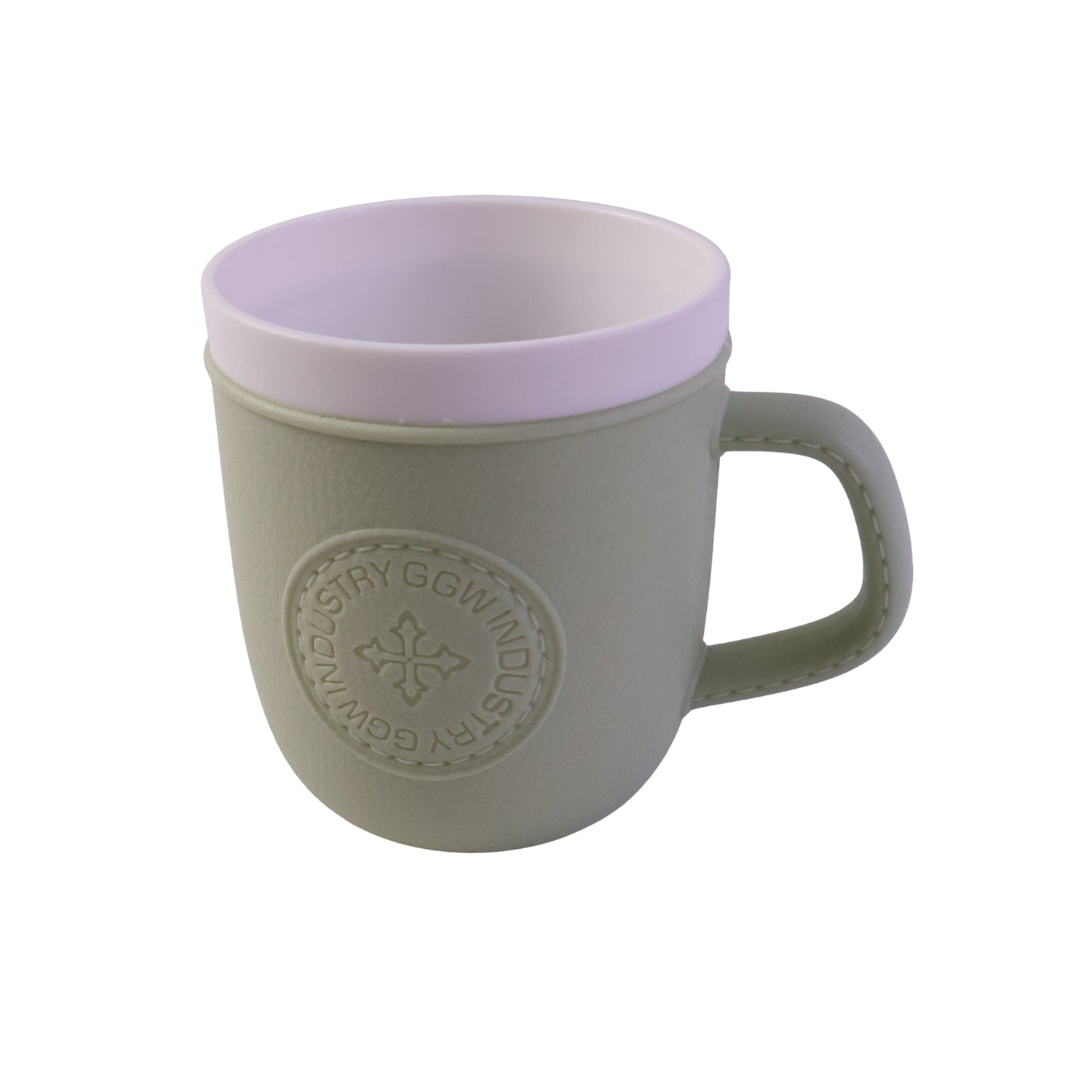 Plastic Coffee Mug With Handle Leather Texture Tea Cup For Home And Office (1 Pc)