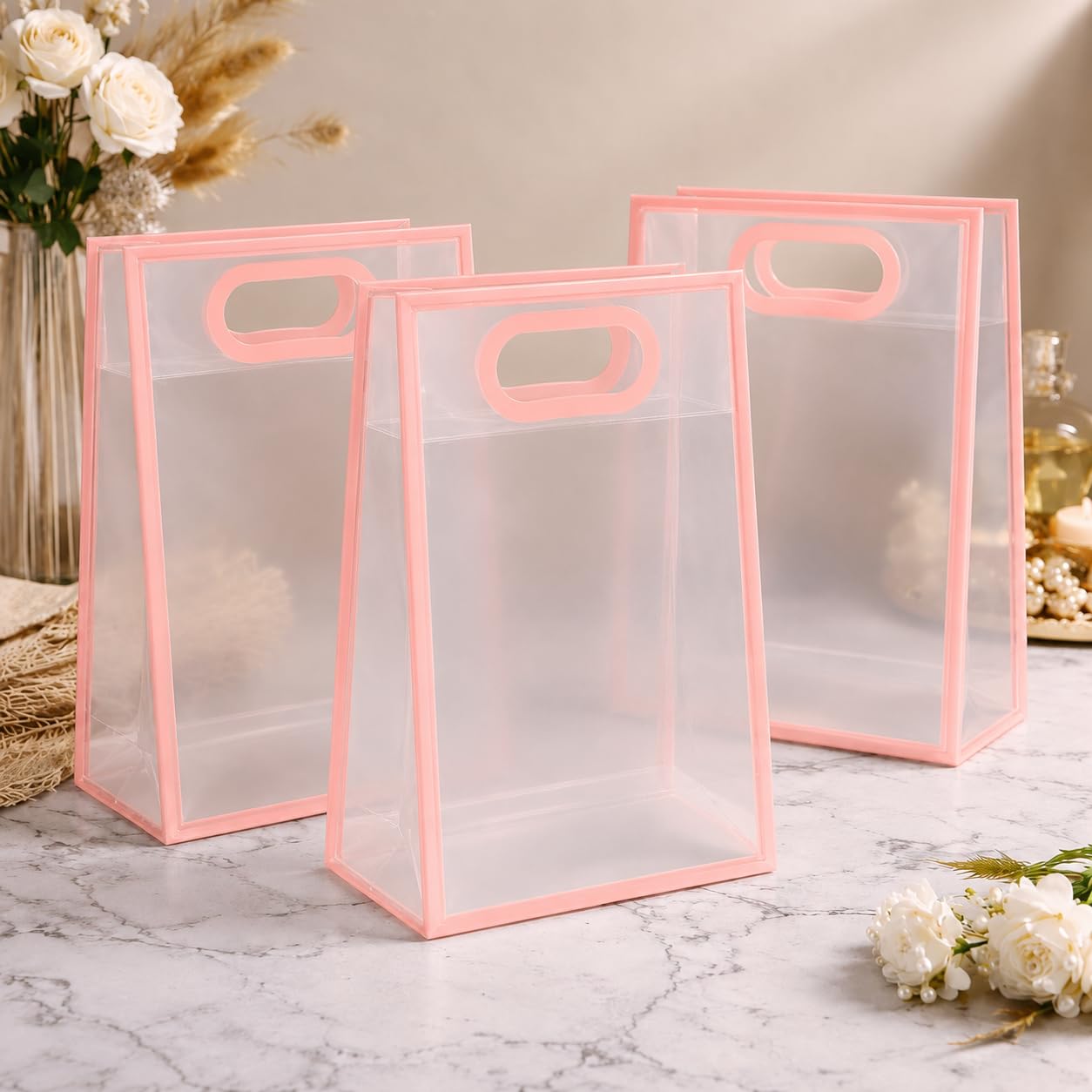 (24 X 10 X 35 CM) Transparent Bag Goodie Bags , Clear Gift Bag, Hamper Bag,Carry Bags,Shopping Gift Bag,Gifting,Presents,Return Gifts,Birthday,Festivals,Events (Black) - Image 18