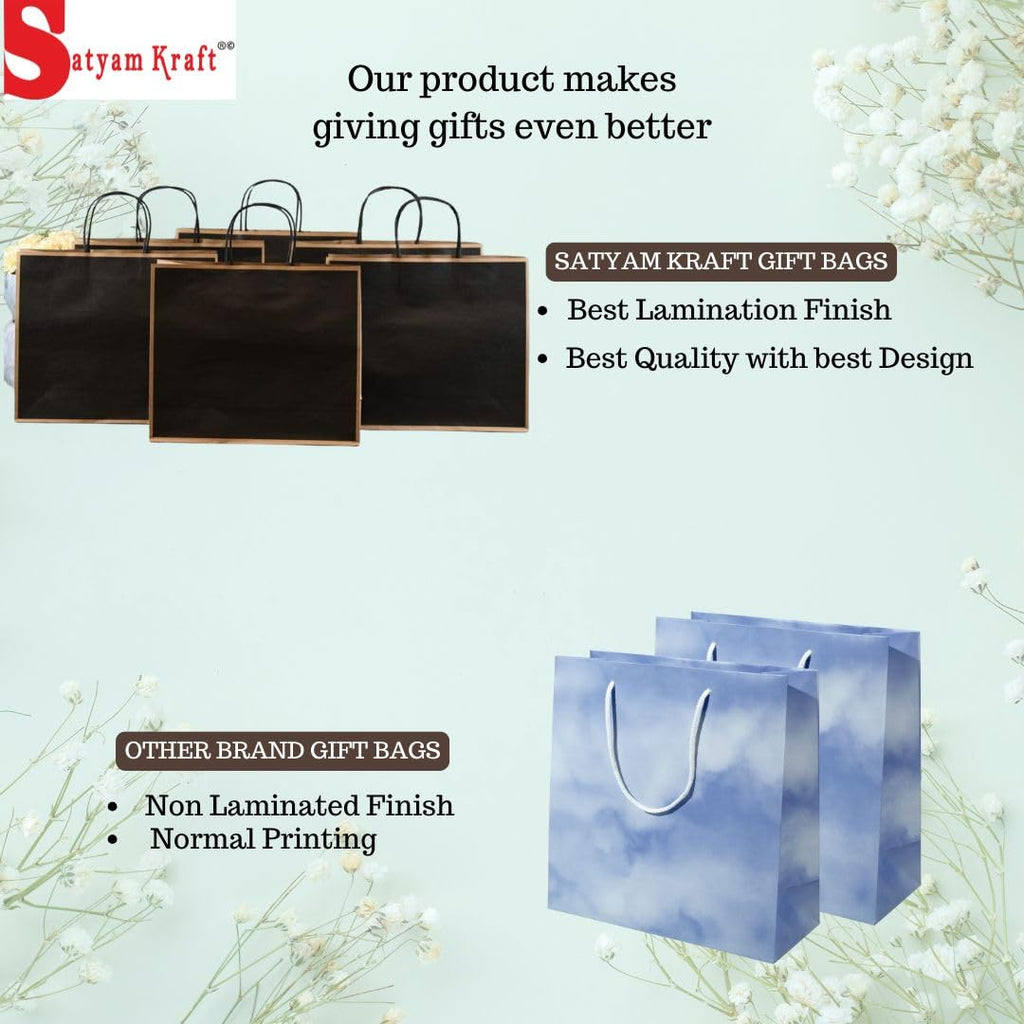 Large Size  (27X32X11 cm) Paper Bags With Handle Gift Paper bag, Carry Bags, gift For Valentine Gifting, marriage Return Gifts, Birthday, Wedding, Party, Season's Greetings - Image 12