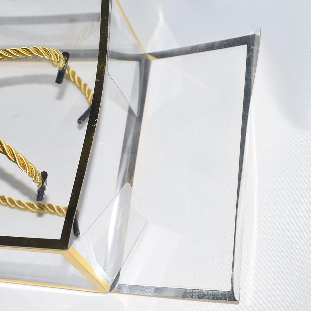 Clear Transparent Gift Box with Frame and Rope Handle for Hampers, Wedding Gifts, Return Gifts, Chocolates, Dry Fruits, Cosmetics, Baby Shower, Festive Gifting & Premium Gift Packaging (20 cm x 21 cm x 9 cm) - Image 7