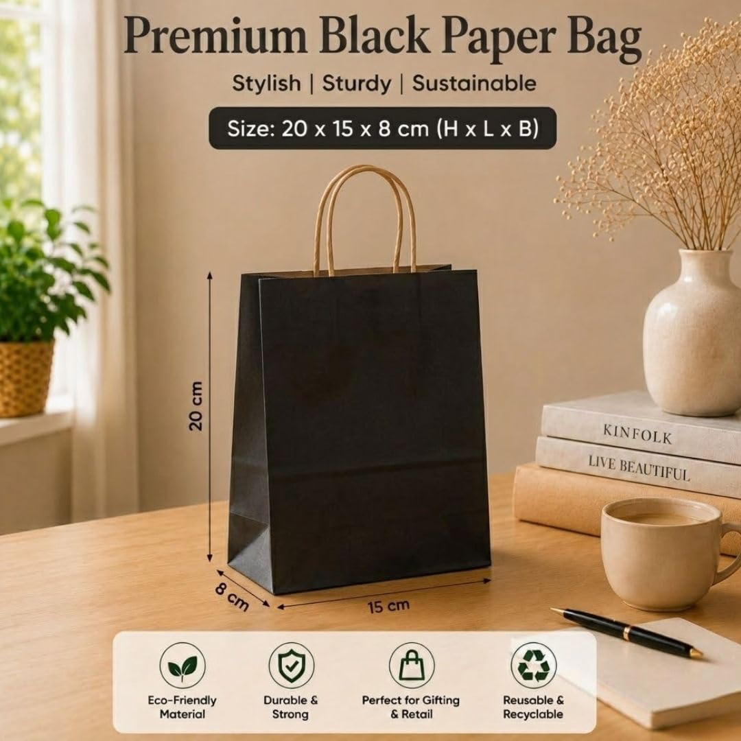 Premium Paper Gift Bag with Handle | Return Gift, Shopping & Packaging Bag | Available in Red, White, Black, Green & Brown - Image 21