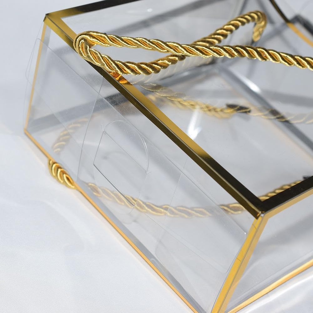 Clear Transparent Gift Box with Frame and Rope Handle for Hampers, Wedding Gifts, Return Gifts, Chocolates, Dry Fruits, Cosmetics, Baby Shower, Festive Gifting & Premium Gift Packaging (20 cm x 21 cm x 9 cm) - Image 9